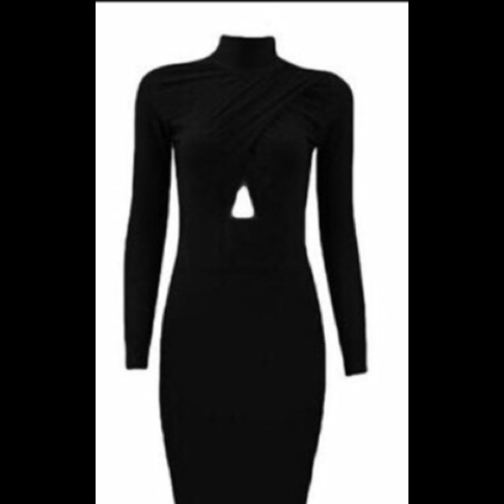 Plus size black bodycon dress